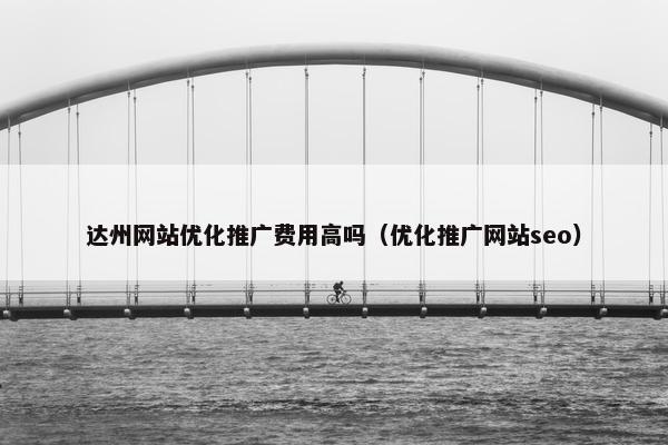 达州网站优化推广费用高吗（优化推广网站seo）
