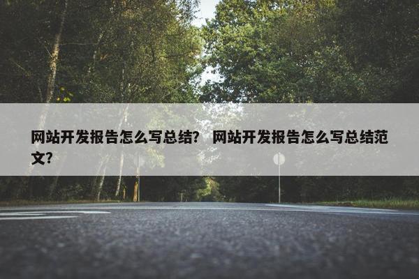 网站开发报告怎么写总结？ 网站开发报告怎么写总结范文？