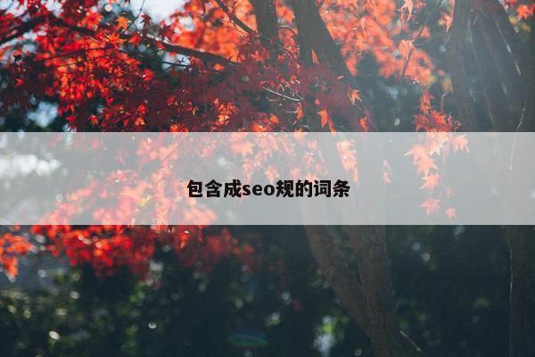 包含成seo规的词条