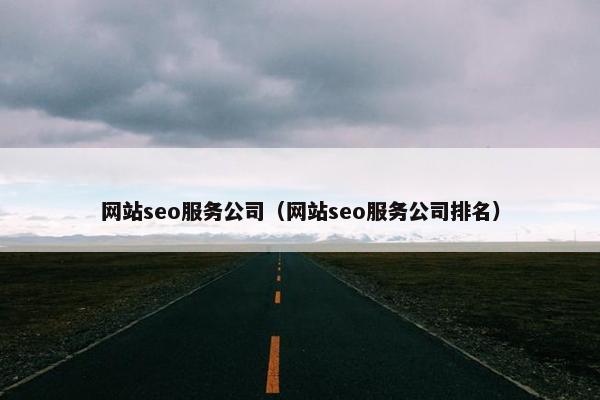 网站seo服务公司（网站seo服务公司排名）