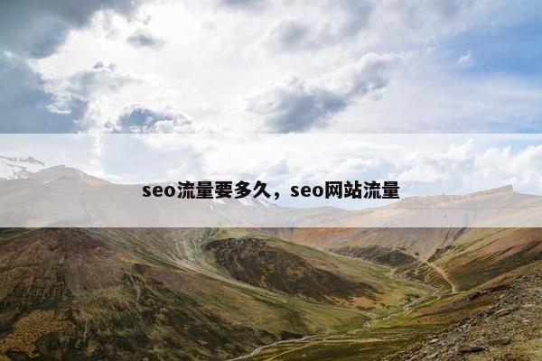 seo流量要多久，seo网站流量