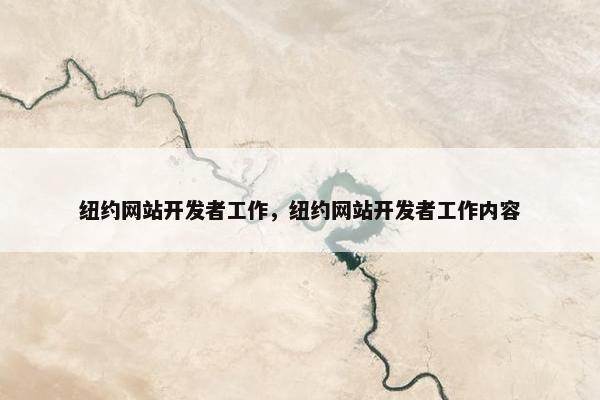 纽约网站开发者工作，纽约网站开发者工作内容