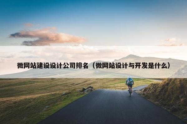 微网站建设设计公司排名（微网站设计与开发是什么）