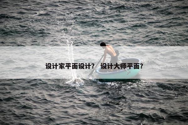 设计家平面设计？ 设计大师平面？