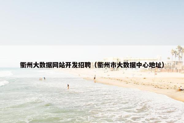 衢州大数据网站开发招聘（衢州市大数据中心地址）
