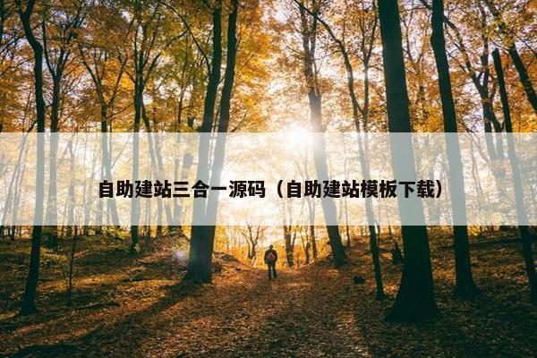 自助建站三合一源码（自助建站模板下载）