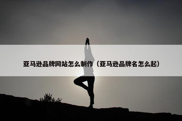 亚马逊品牌网站怎么制作（亚马逊品牌名怎么起）