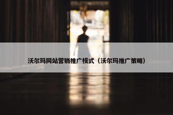沃尔玛网站营销推广模式（沃尔玛推广策略）
