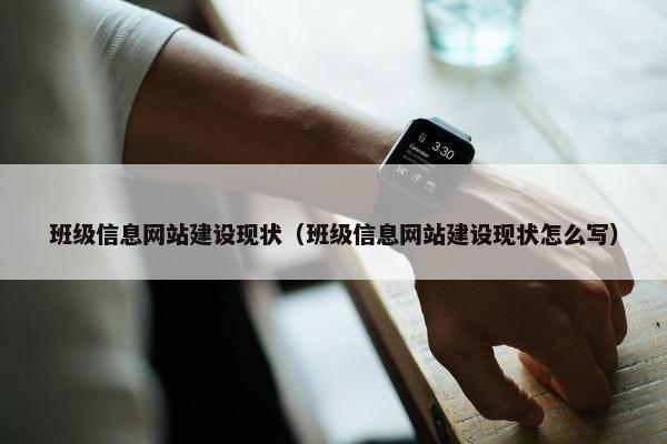 班级信息网站建设现状（班级信息网站建设现状怎么写）