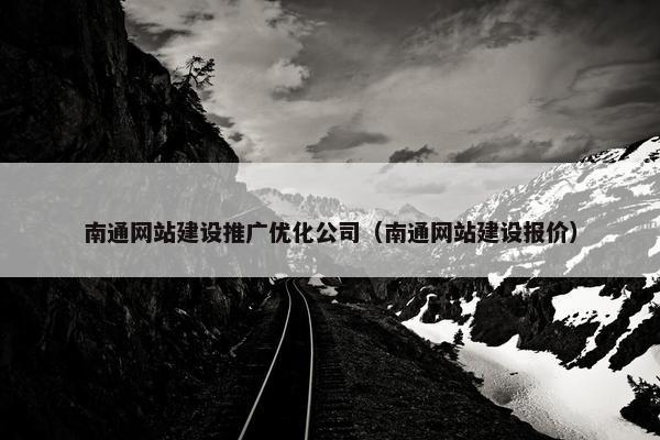 南通网站建设推广优化公司（南通网站建设报价）