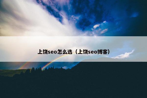 上饶seo怎么选（上饶seo博客）