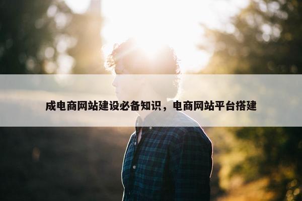 成电商网站建设必备知识，电商网站平台搭建