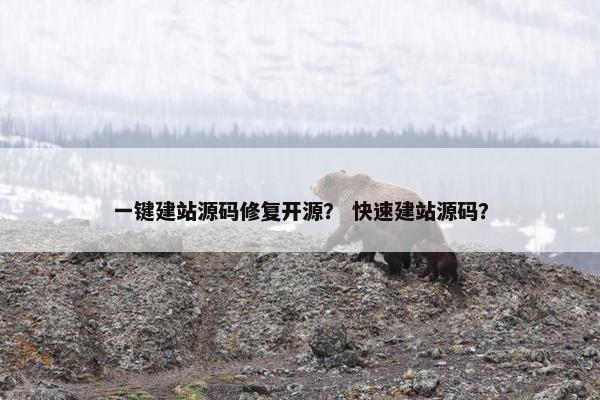 一键建站源码修复开源？ 快速建站源码？