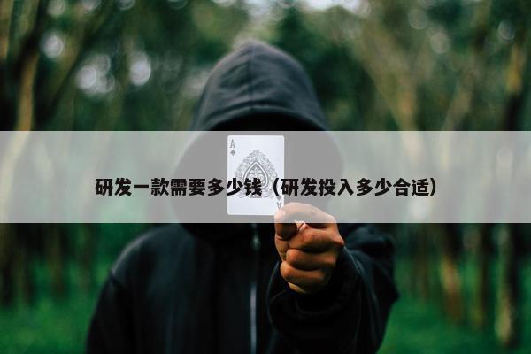 研发一款需要多少钱（研发投入多少合适）