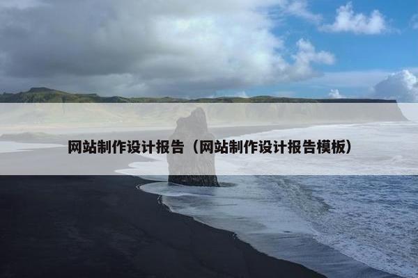 网站制作设计报告（网站制作设计报告模板）