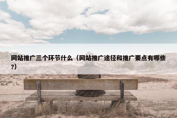 网站推广三个环节什么（网站推广途径和推广要点有哪些?）