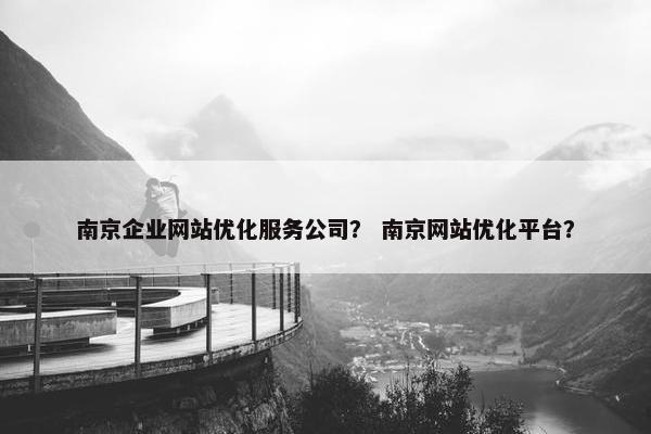 南京企业网站优化服务公司？ 南京网站优化平台？