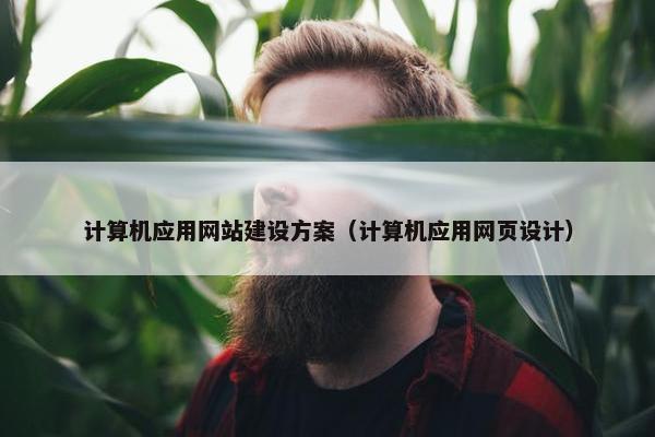 计算机应用网站建设方案（计算机应用网页设计）