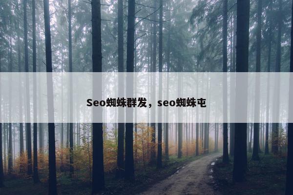 Seo蜘蛛群发，seo蜘蛛屯