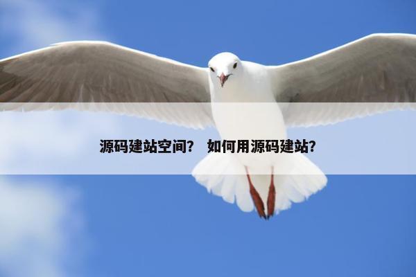 源码建站空间？ 如何用源码建站？