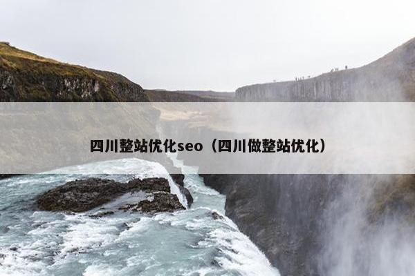 四川整站优化seo（四川做整站优化）