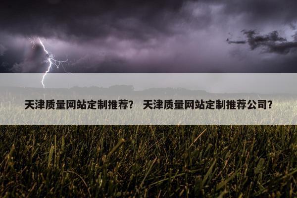 天津质量网站定制推荐？ 天津质量网站定制推荐公司？