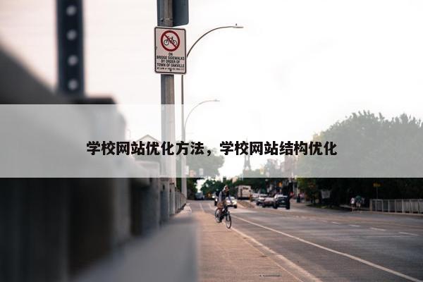 学校网站优化方法，学校网站结构优化
