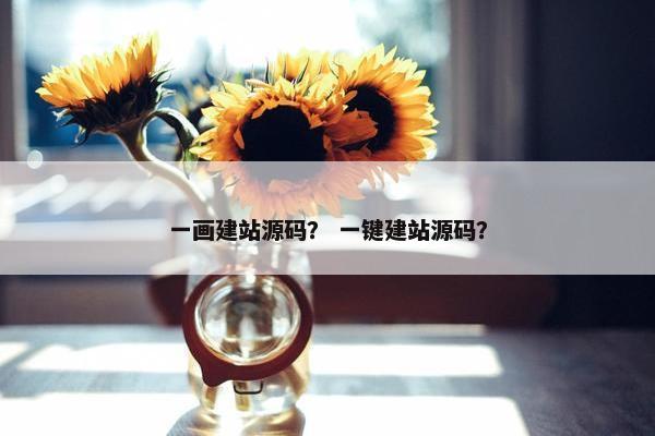 一画建站源码？ 一键建站源码？