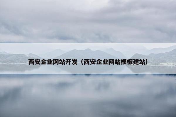 西安企业网站开发（西安企业网站模板建站）