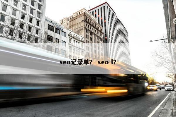 seo记录单？ seo l？
