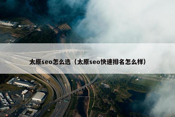 太原seo怎么选（太原seo快速排名怎么样）