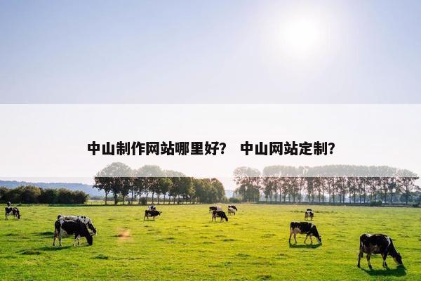 中山制作网站哪里好？ 中山网站定制？