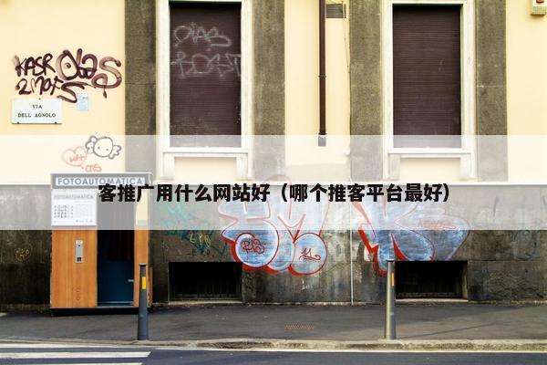 客推广用什么网站好（哪个推客平台最好）