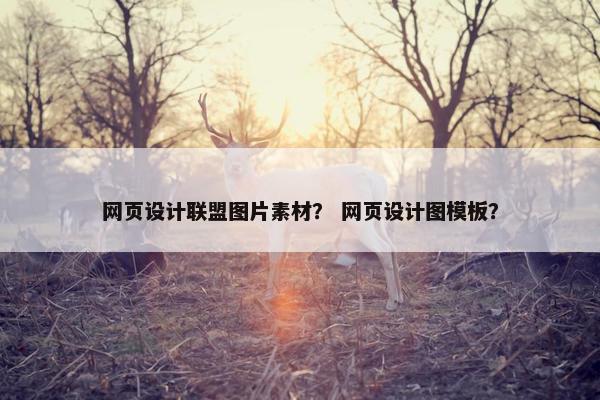 网页设计联盟图片素材？ 网页设计图模板？