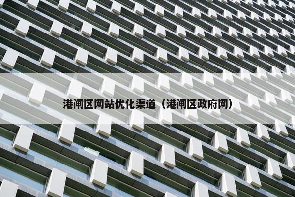 港闸区网站优化渠道（港闸区政府网）