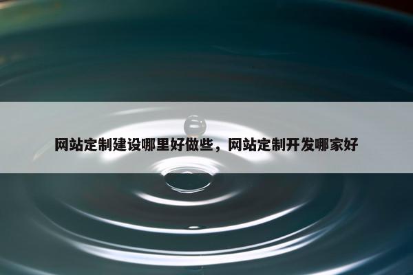 网站定制建设哪里好做些，网站定制开发哪家好