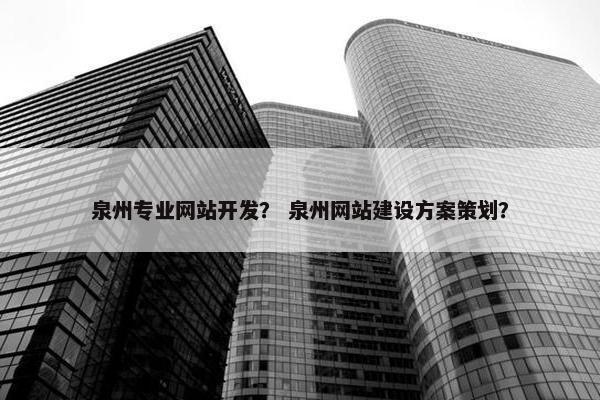 泉州专业网站开发？ 泉州网站建设方案策划？