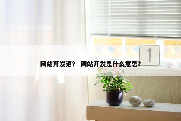 网站开发语？ 网站开发是什么意思？