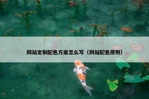 网站定制配色方案怎么写（网站配色原则）