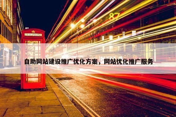 自助网站建设推广优化方案，网站优化推广服务