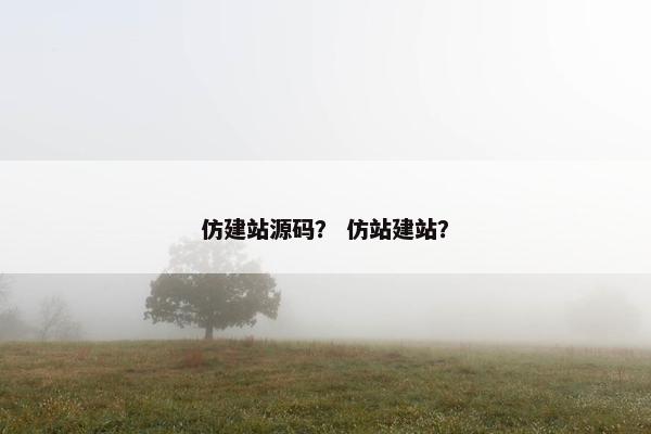 仿建站源码？ 仿站建站？