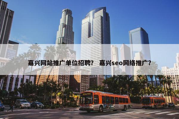 嘉兴网站推广单位招聘？ 嘉兴seo网络推广？