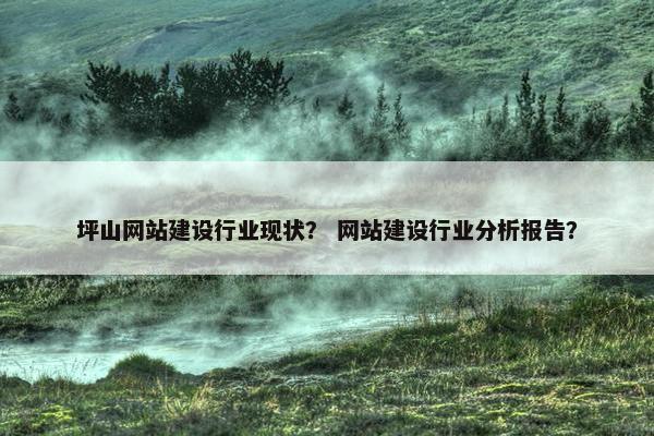 坪山网站建设行业现状？ 网站建设行业分析报告？