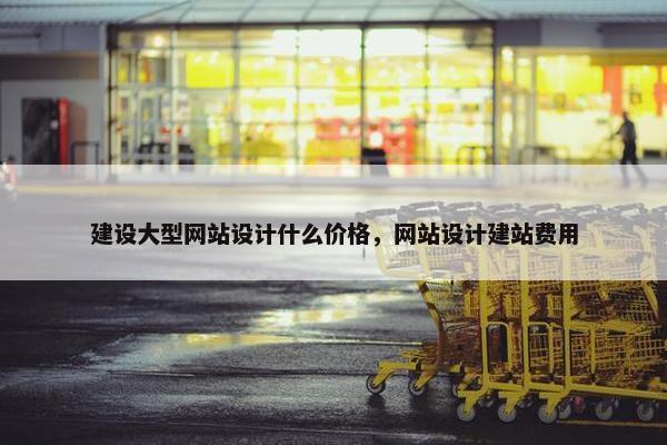 建设大型网站设计什么价格，网站设计建站费用