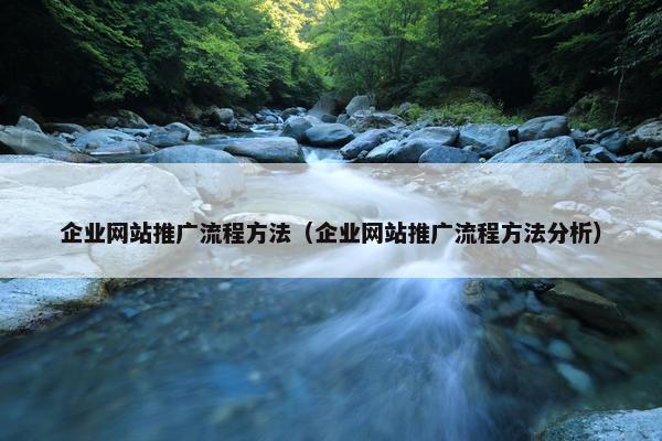 企业网站推广流程方法（企业网站推广流程方法分析）