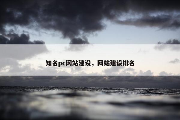 知名pc网站建设，网站建设排名