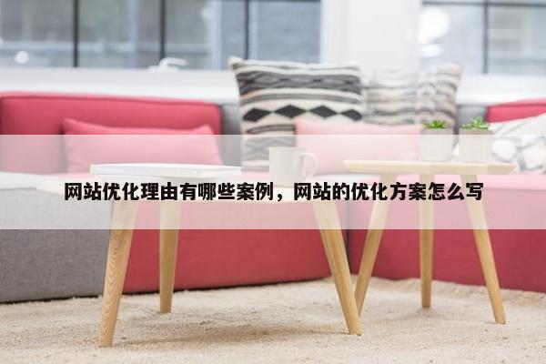 网站优化理由有哪些案例，网站的优化方案怎么写