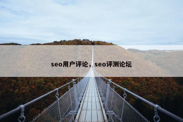 seo用户评论，seo评测论坛