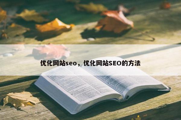 优化网站seo，优化网站SEO的方法