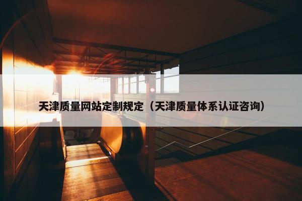 天津质量网站定制规定（天津质量体系认证咨询）